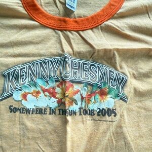 2005 Kenny Chesney vintage concert Orange Graphic Tee